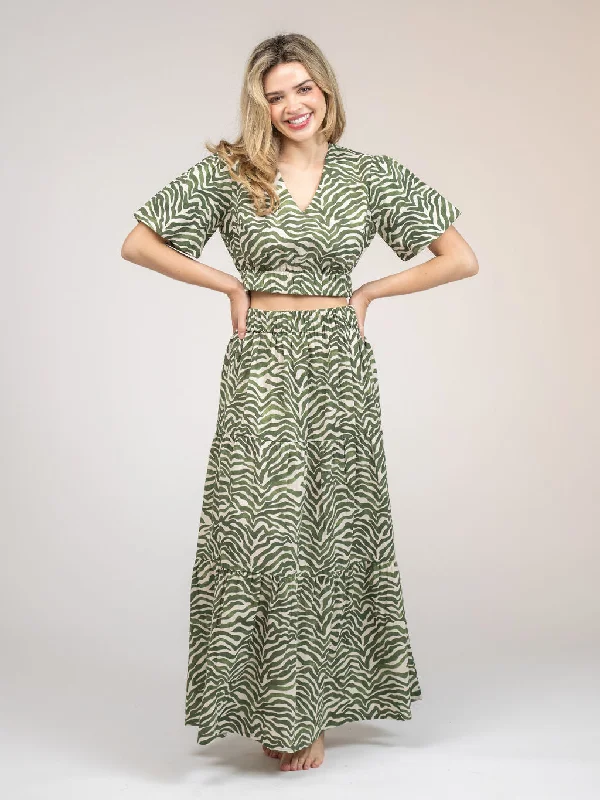 The Abby Skirt | Green Zebra