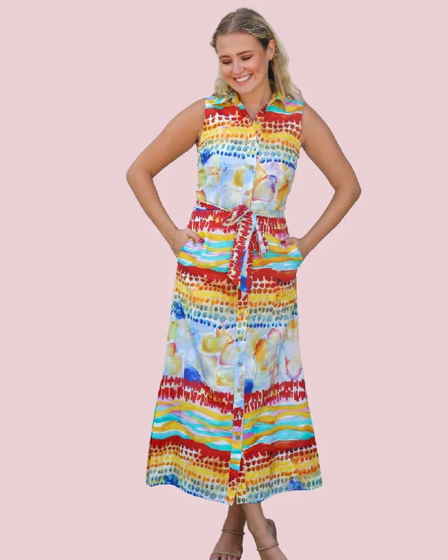 LIZ SHORTSLEEVE MAXI DRESS