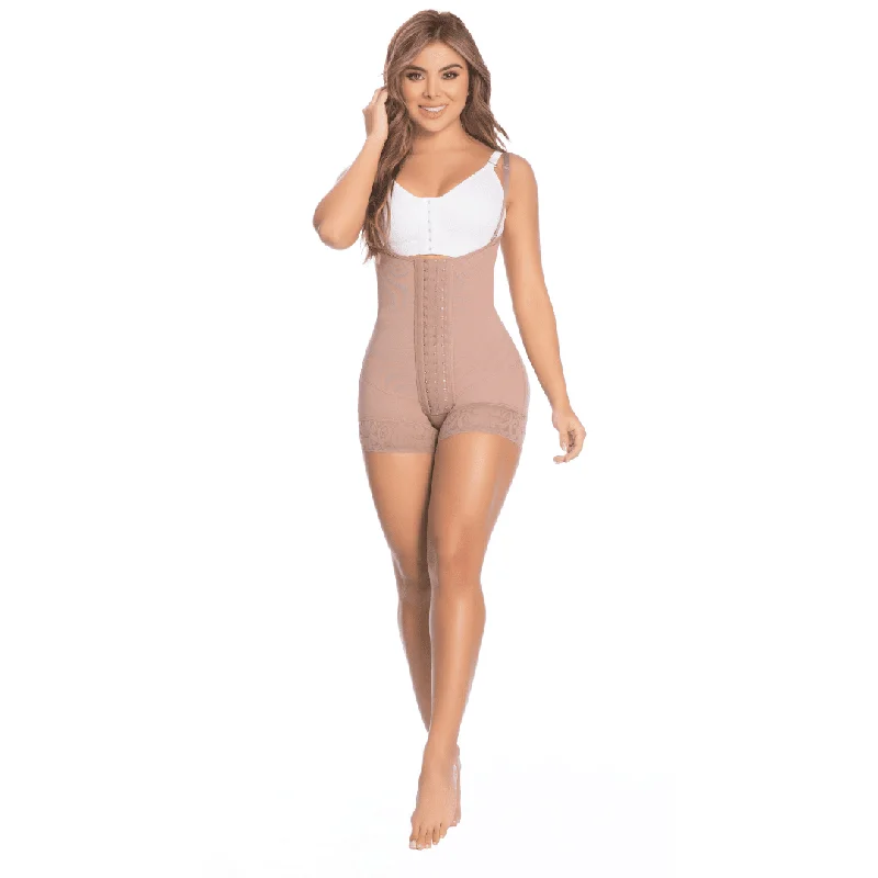 high-waisted shapewear shorts with power mesh for firmness09066 Tummy Sculpting With Natural Buttocks Lift Effect