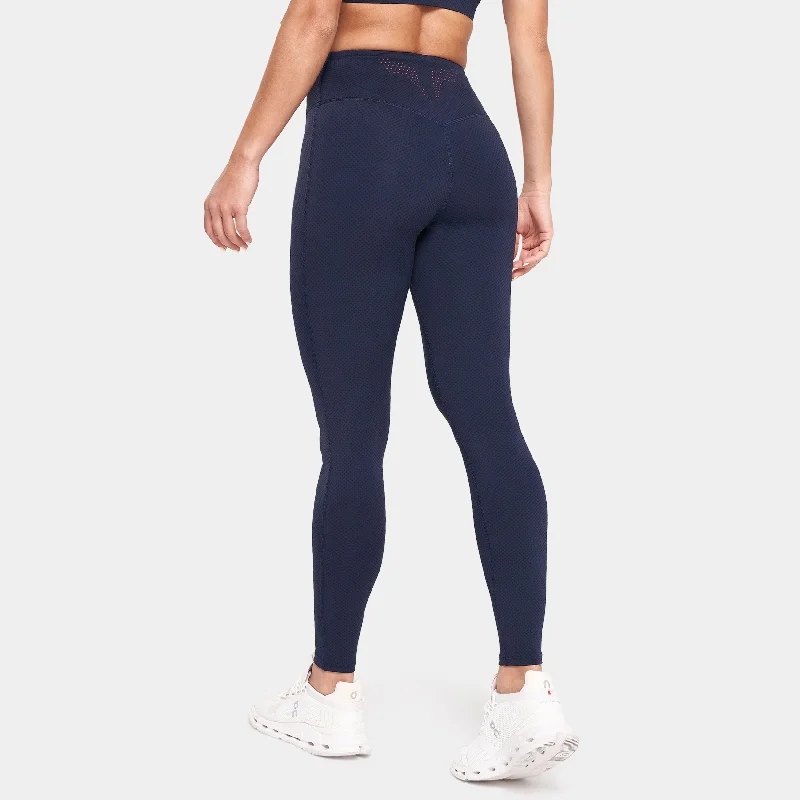 Run The City Leggings 27" 2.0 - Navy & Sky Captain Print