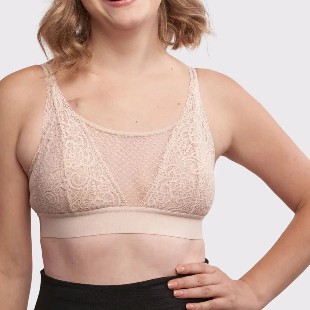 balconette bra for cleavage enhancementANAONO MAGGIE LACE BRALETTE CHAMPAGNE