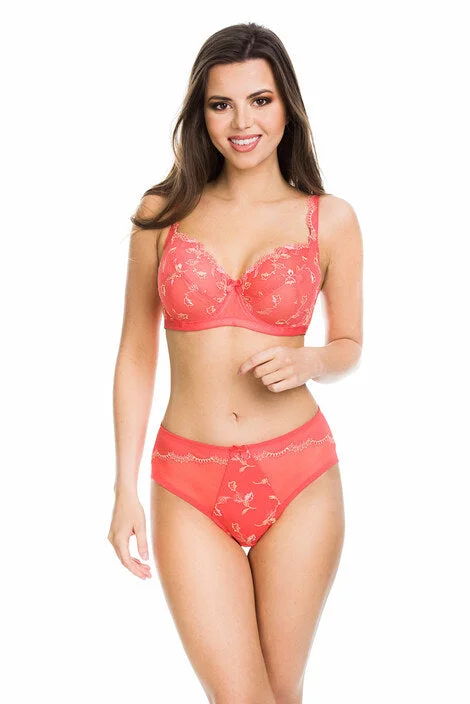 plus-size underwire balconette braOrange High weist Classic briefs