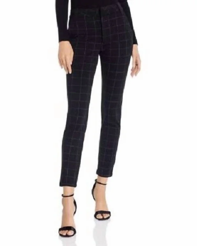 Women's Jodhpurs with Flared LegStretch High Rise Ponte Slim Pants In Black