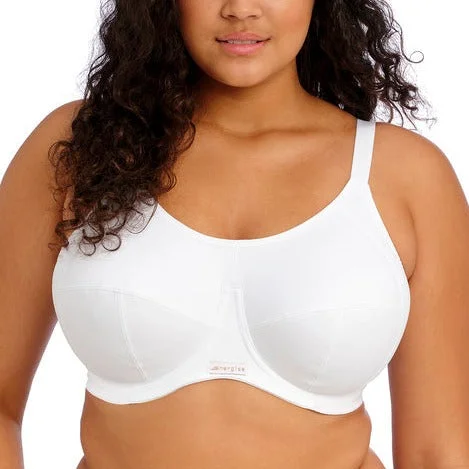 lace front closure braELOMI ENERGISE UW SPORTS BRA WHITE