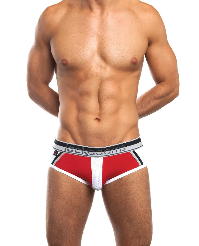 padded balconette braJack Adams Race Brief Red-white Xl