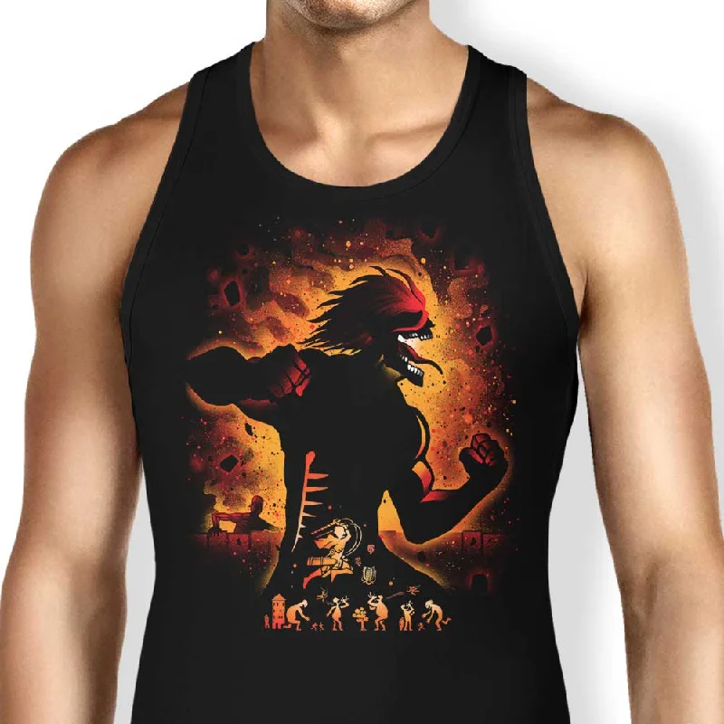 Women's Blouse with Narrow CollarAttack Titan - Tank Top