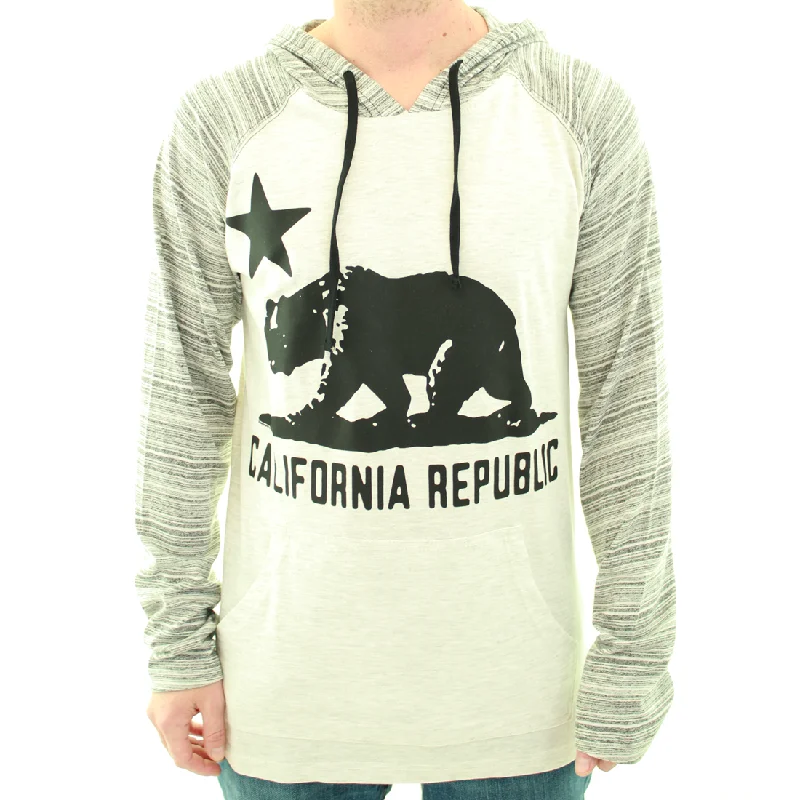 Women's Hooded Sweatshirts with Insulated FabricCalifornia Republic Burnside Oversized Silhouette Hooded Long Sleeve Shirt