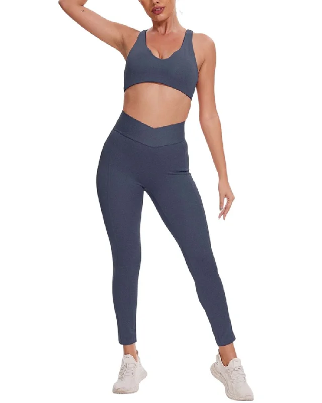 Women's Jodhpurs with V-Shaped HemEVIA SPORT 2pc Top & Legging Set