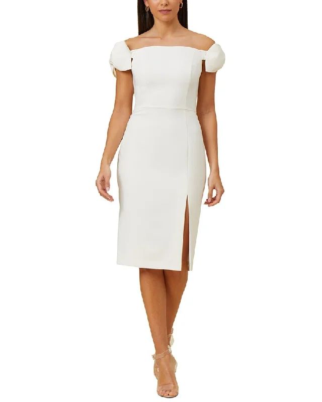 Women's Mandarin Collar DressesAidan Mattox Off Shoulder Sheath Dress