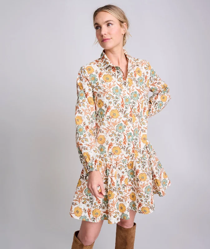 Women's Ruffled DressesCotton A-Line Maren Shirt Dress