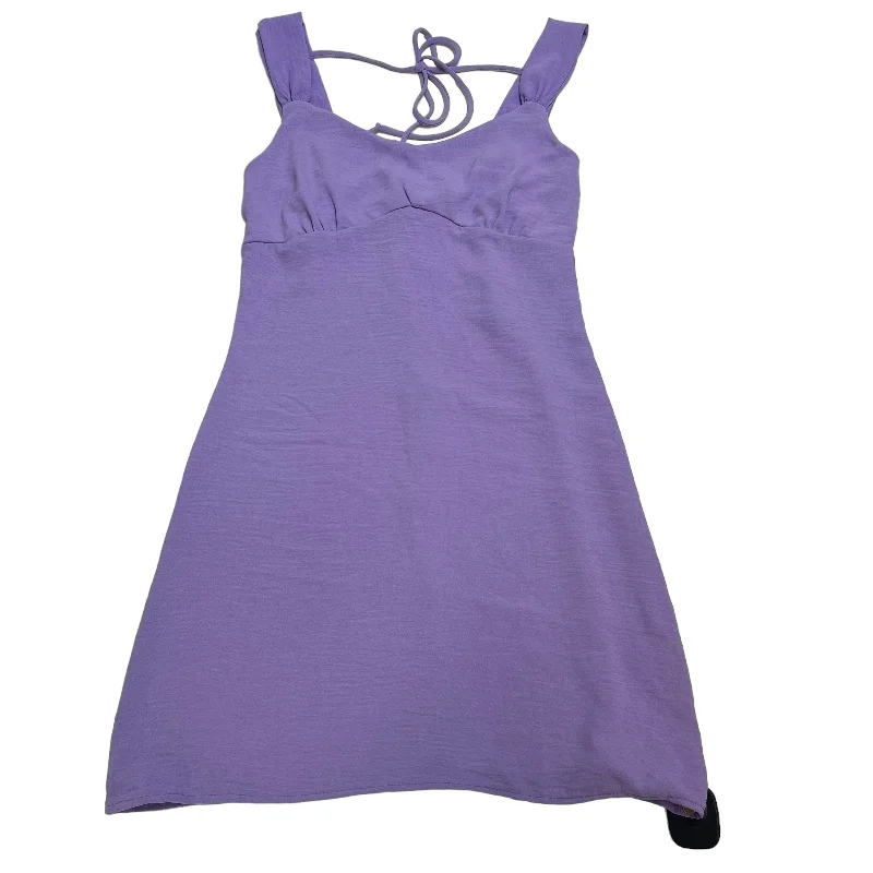 Women's Round-Neck DressesPurple Dress Casual Short Rolla Coster, Size M