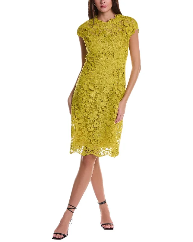 Women's Bell-Sleeve DressesTeri Jon by Rickie Freeman Lace Sheath Dress