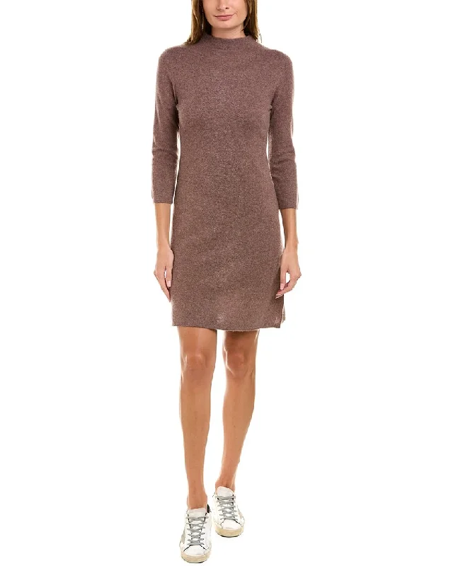 Women's Belarusian Wool SweatersInCashmere Mock Neck Cashmere Sweaterdress