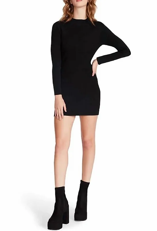 Women's Patterned SweatersRaquel Sweater Sheath Dress in Black