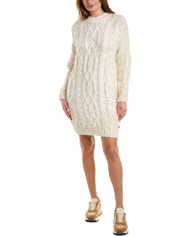 Women's Shawl Collar SweatersSuperdry Vintage Cable Knit Alpaca-Blend Sweaterdress