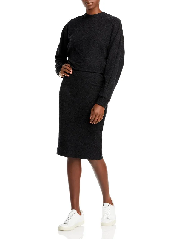 Women's Boat Neck SweatersWomens Wool Round Neck Sweaterdress