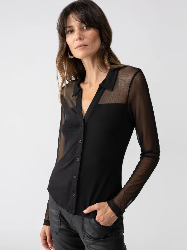 Women's Blouse with Mid-LengthTake Me Away Top Black