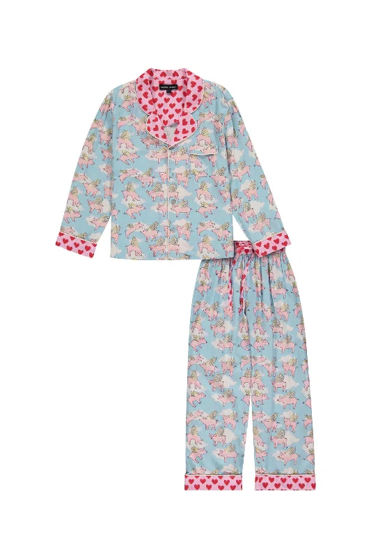 women's pajamas for the holidaysFlying Pigs Short Kids Pyjama Set