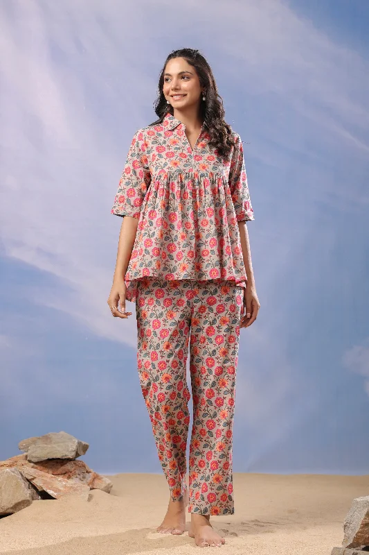 women's short sleeve pajama setsRosy Rhapsody Cotton Loungewear Top Set