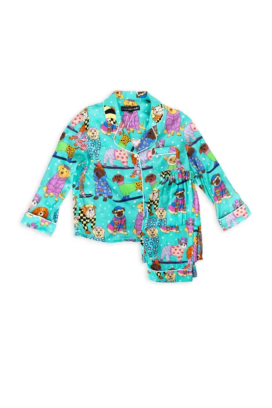 women's pajamas with a sophisticated, modern twistSkiing Dogs Kids Pyjama Set