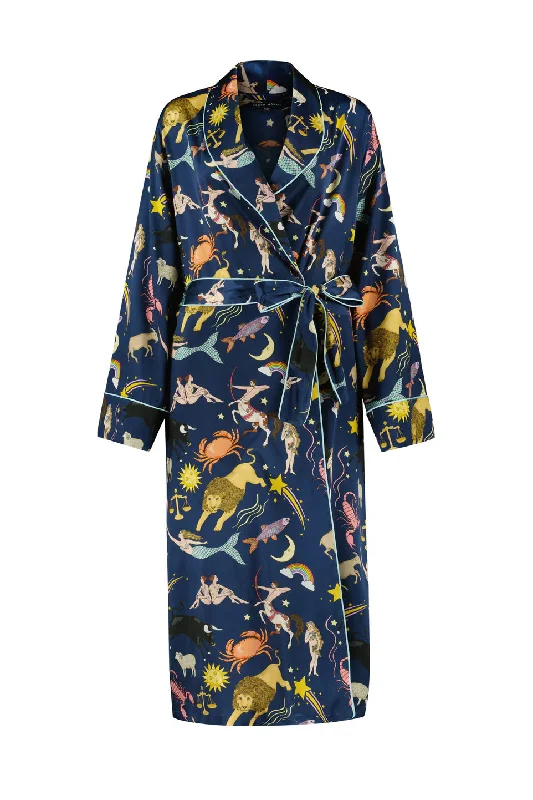 ladies' silk pajama topsZodiac Silk Robe